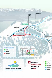 Plan des pistes alpines de La Féclaz