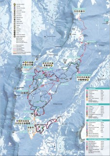 Plan des pistes nordiques de Savoie Grand Revard