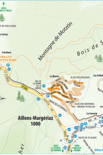 Plan des villages d'Aillons-Margériaz