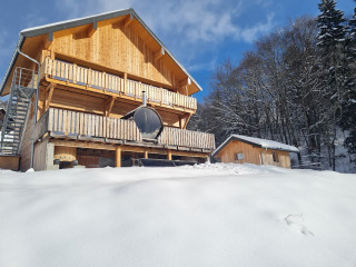 chalet en hiver
