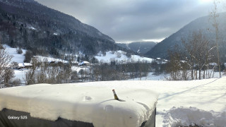 Vue vers le village d'Aillon le Jeune