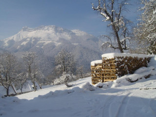 Vue du gîte sur la montagne du Colombier. Vue du gîte sur la montagne du Colombier.