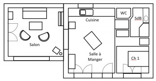 Gîte de la Croix du Nivolet - 1er étage_La Féclaz