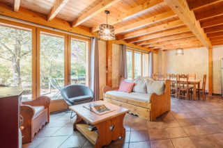 Espace salon cuisine Lanchette gite le Moulin