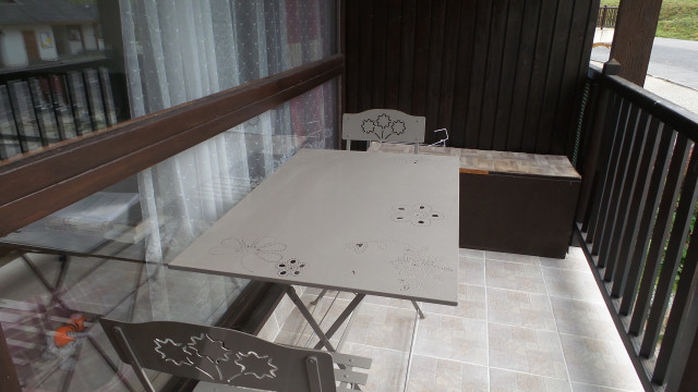 Terrasse Au sud face aux pistes