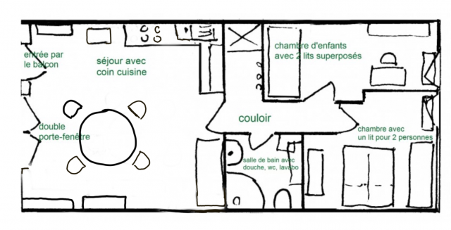 Plan de l'appartement