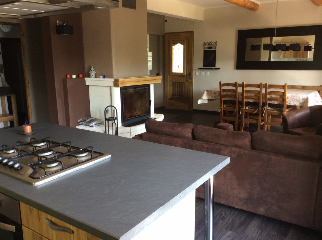 Vue depuis le cuisine ouverte