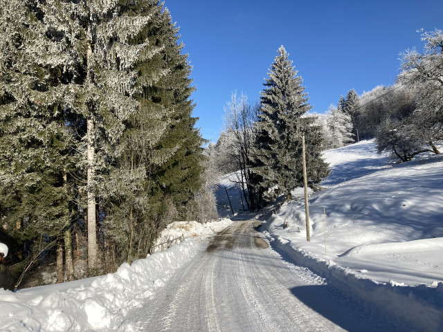 Accès au gîte en hiver