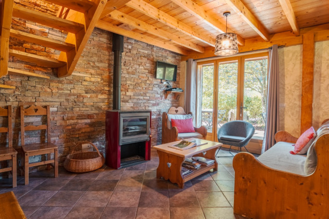 Espace salon cuisine Gite le Moulin