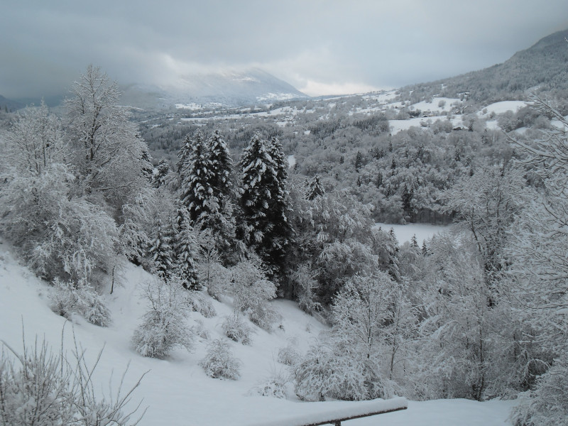 Vue depuis la terrasse en hiver Vue depuis la terrasse en hiver