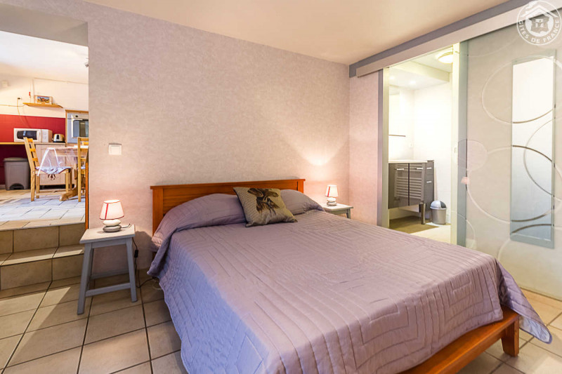 La chambre du Rdc avec douche à l'italienne et toilette séparée.